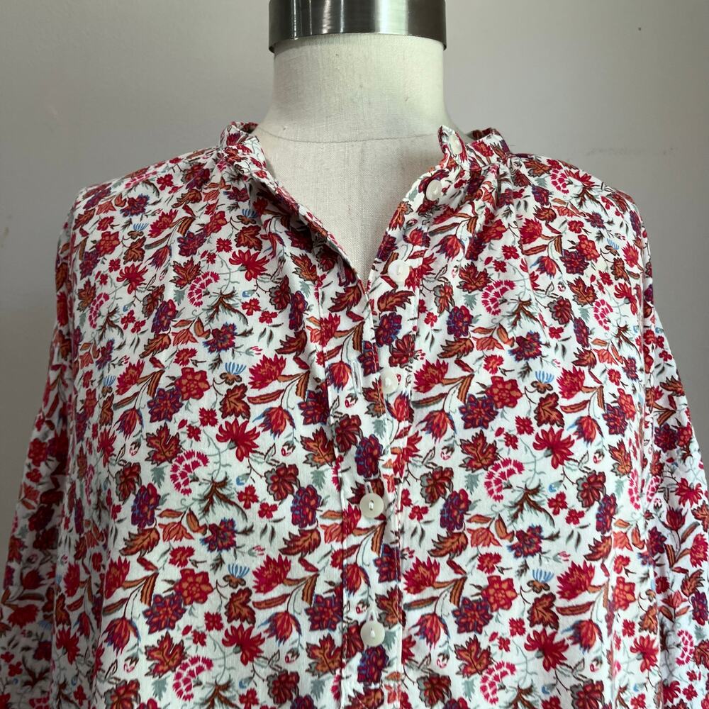 Universal Thread Red Ditzy Boho Peasant Floral Bl… - image 8